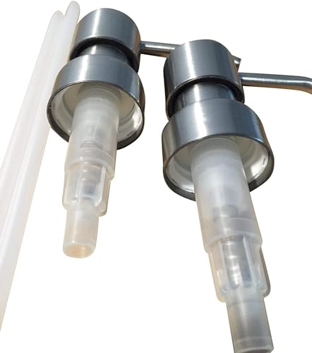 Stainless Soap Dispenser Pumps - 2pk Replacement Pumps for Your Bottles, Mason Jars or Other DIY Soap or Lotion Dispensers - Thumbnail 2