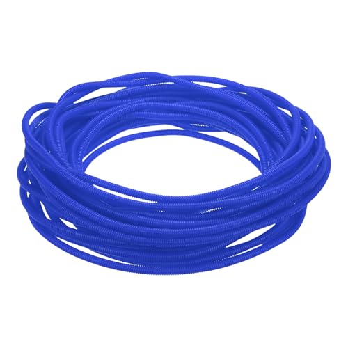 Image of sourcing map Split Wire Loom Tubing 3/8"(10mm) ID 100FT(30m) Wire Loom Tubing Heat & Cold Resistant -40F to 257F Plastic Flexible Conduit Cord Protector for Electrical Wires Cable, Blue