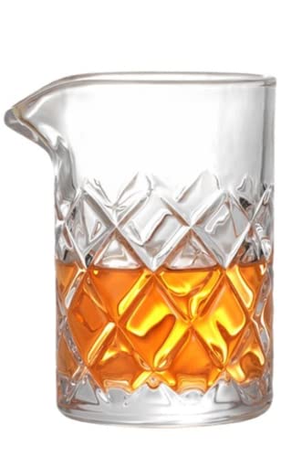 XKONG Shaker à cocktail en cristal, verre de mixage, verre Crystal Cut verres à cocktail, boissons Crystal Drink Mixing Cups pour whisky professionnel (725 ml) Cover