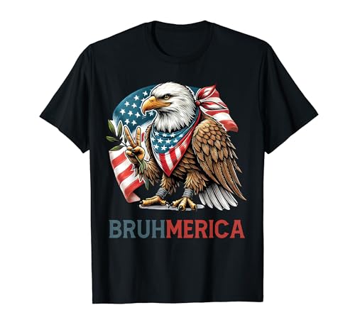 Bruhmerica Eagle Lovers USA America Flag Funny Election Camiseta