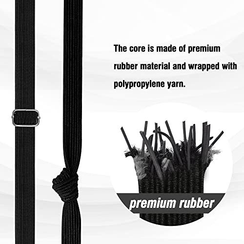 Image of Bungee Cords Heavy Duty Outdoor, Long Adjustable Bungee Cords with Hooks Flat, 40 Inch High Elastic Rubber Bungee Straps with Hooks for Luggage, Roof Racks, Tarpaulin, Moving Cargo, Camps, Tarps