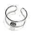 Produktbild Bohm Paris  Ring verstellbar aus silberfarbenem Edelstahl und echten Swarovski-Kristallen, 1 Stein in der Farbe Schwarz.