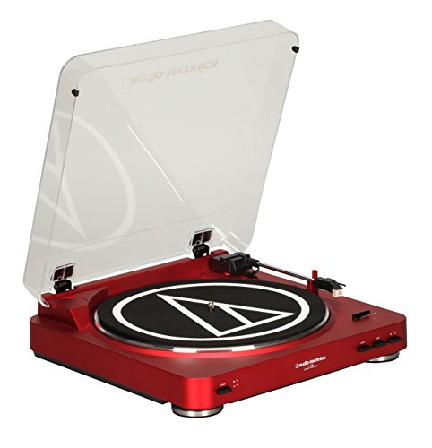 audio-technica AT-LP60RD Fully Automatic Stereo Turntable System, Red