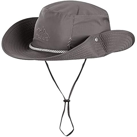 Ciyuhome Brim Bucket Hat Breathable Sun Boonie Cap Unisex Summer Sunscreen UPF50+ Hat for Men and Women Hiking Camping Traveling Grey Cover