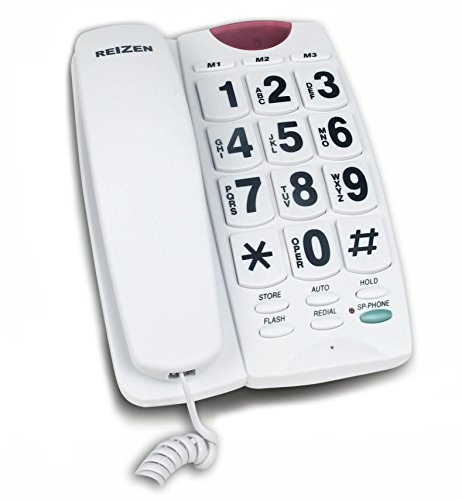 Landline Telephone with Large Keys, Hands-Free Speaker and Speed Dial for the Elderly