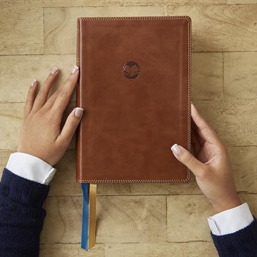Image of Enduring Word Study Bible: Pastoral Commentary from Every Chapter of the Bible (NKJV, Brown Leathersoft, Red Letter, Comfort Print)
