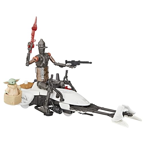 STAR WARS Epic World of Action IG-11 & Grogu Speeder Bike, 4-Inch Scale Action Figures & Vehicle, Toys for Boys & Girls Ages 4+ image 9