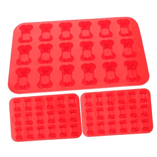 Mipcase 3pezzi Stampo in Silicone Forma Osso Per Per Vassoio Per Cubetti Ghiaccio Preparazione Torte Cupcake e Muffin