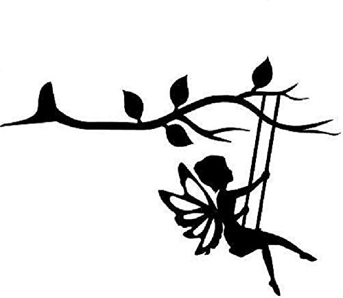 Rose Fée Silhouette art ombre décoration jardin ornement pelouse sol évider métal noir cour