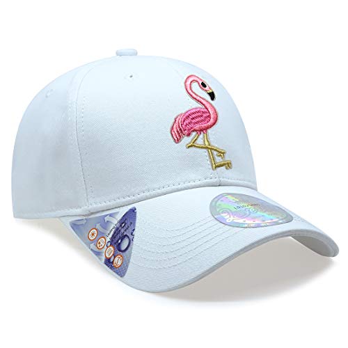 Gorra de béisbol Love To para hombres y mujeres, diseño de flamencos - Blanco - talla única