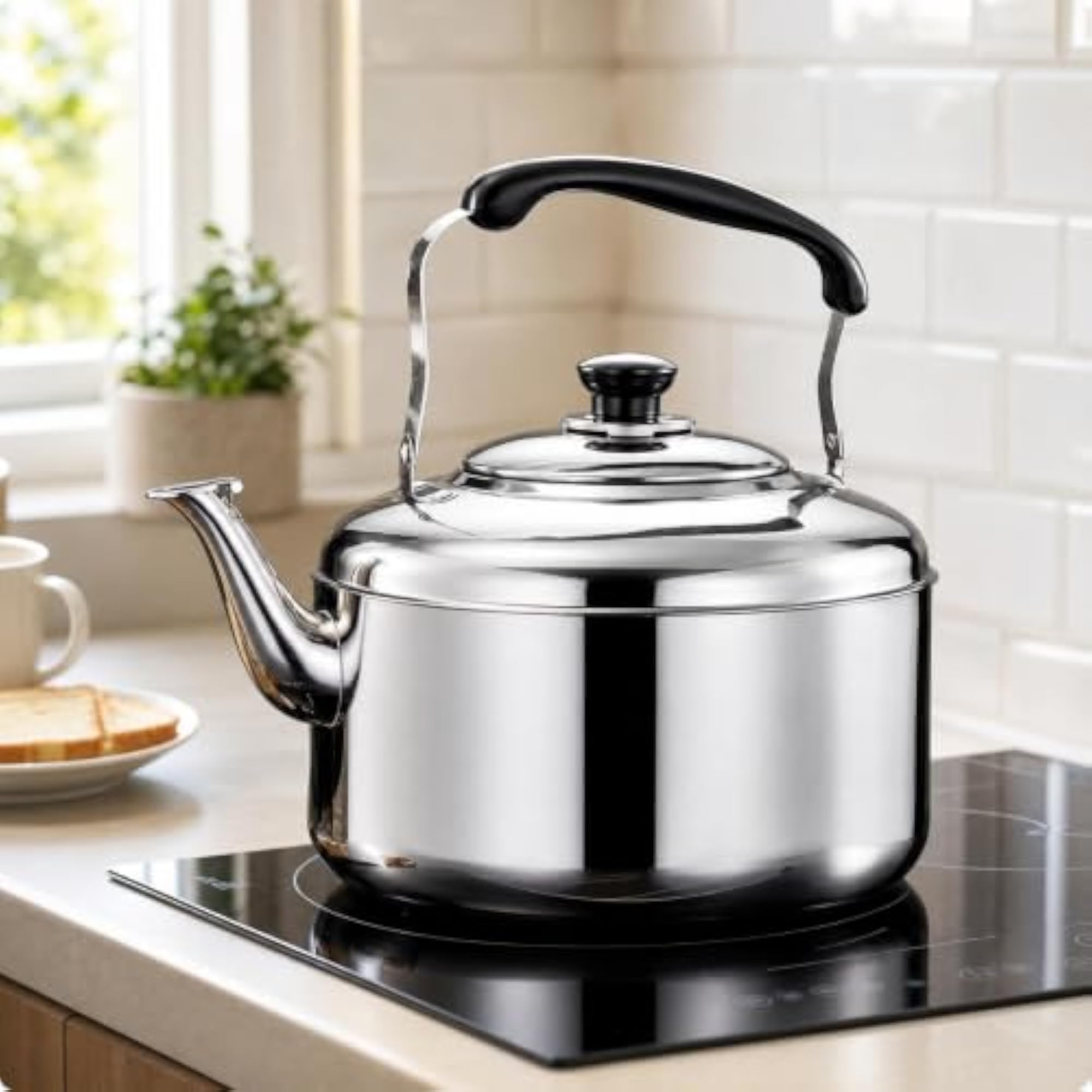 Stainless Steel Stovetop Whistling Kettle, 3L