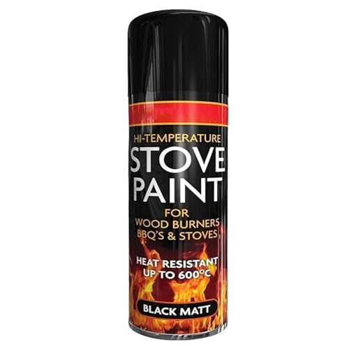 ZOPPER Stove Spray Paint 400ml Black Matt For WOOD BURNERS,BBQ'S & STOVES High-Temperature Heat Resistant 600°C