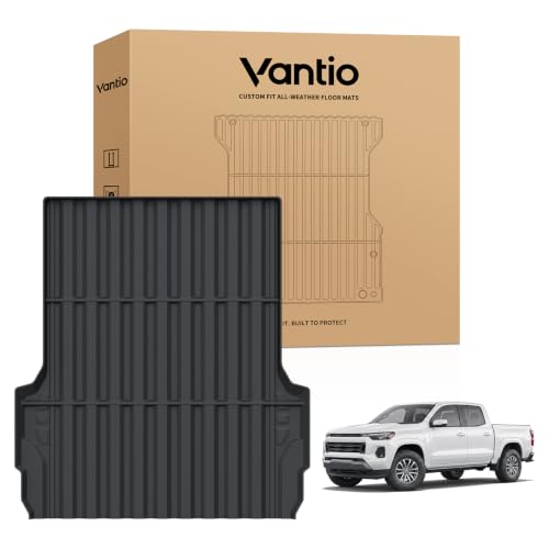 Vantio 5FT(60in) Bed Mat for 2023 2024 2025 2026 Chevy Colorado/GMC Canyon, Vehicle Trunk Mat Custom Fit All Weather Protection TPE Pickup Car Bed Liner