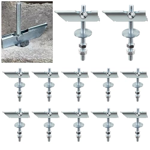 Fomiata 12 tacos basculantes M8 x 100 mm, para montaje en techos o paredes (M8)