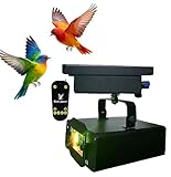 FXNFXLA Dissuasore Laser per Uccelli da Esterno, Scaccia-Uccelli Agricolo con Rotazione di 120°, Dispositivi Anti-Uccelli Impermeabili, con Telecomando a Timer a Radiofrequenza