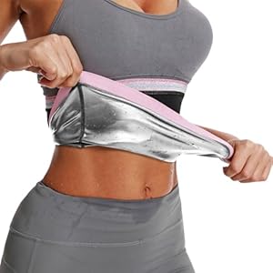 JBT Waist Trainer for Women Sauna Suit Waist Trimmer for Women Tummy Control Sequins Sauna Belt Lower Belly Fat