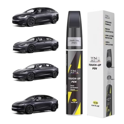 Car Touch Up Paint(Stealth Grey(PN01)) for Tesla, 2 in 1 Car Scratch Remover with Pen Tip and Brush, Exact Color-Matched for Car Paint Scratch Repair, Quick & Easy Fix Chips and Nicks