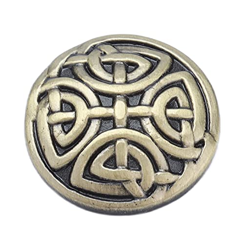 Botão, Liga Mais Elegante Circular Retrô Bronze Botão Padrão Decorativo para Camisas Suspensórios pa