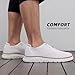 Men's Casual Oxfords Slip on Shoes Dress Fashion Mesh Business Walking Sneakers Comfortable Lightweight Breathable Soft Sole White US 9.5