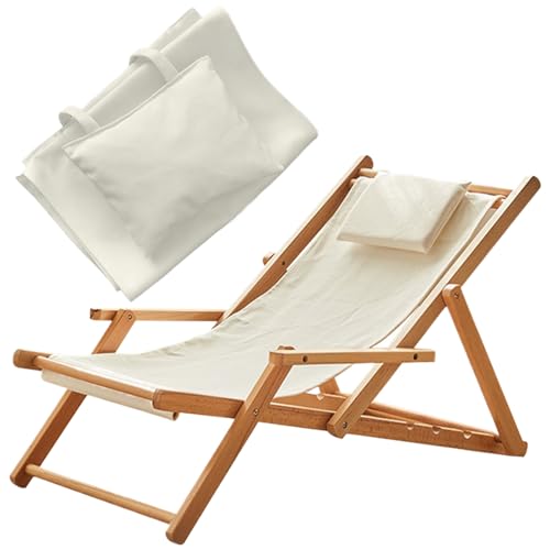 DAGLLGEW Deck Chair Fabric Sling Chair Replacement Fabric 45x17 Inch, Solid, Metal or Plastic Frame, Foldable, Outdoor, Adult