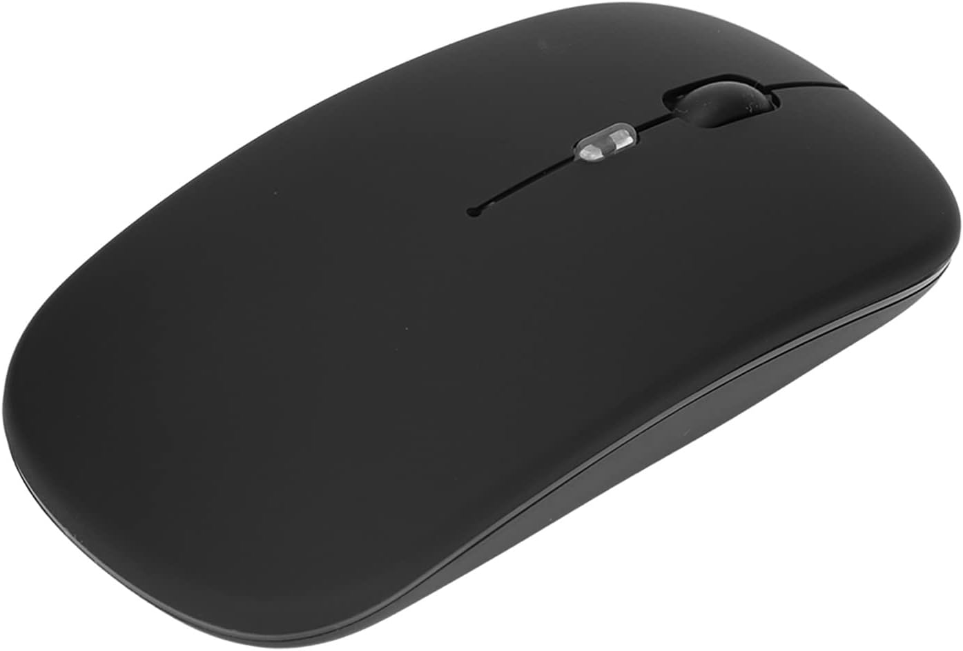 Wire Less 2.4G Ergonomic Dual Mode LED Breathing Light 500mAh Rechargeable Battery Adjustable DPI Office (Black)