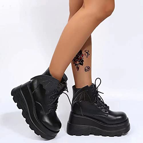 Image of Ulalaza Women Mary Jane Dress Pumps Lolita Shoes Cute Platform Gothic Double Ankle Strap Round Toe Chunky Heel Uniform Pumps Shoes Perfect for School Party Business Work Dance Date Night Club