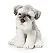 DEMDACO Schnauzer Children's Plush Beanbag Stuffed Animal Toy, Light Grey