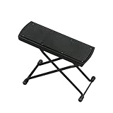 キクタニ ギター足台 鉄製 重量 570g 高さ調節 6段 ブラック GF-3