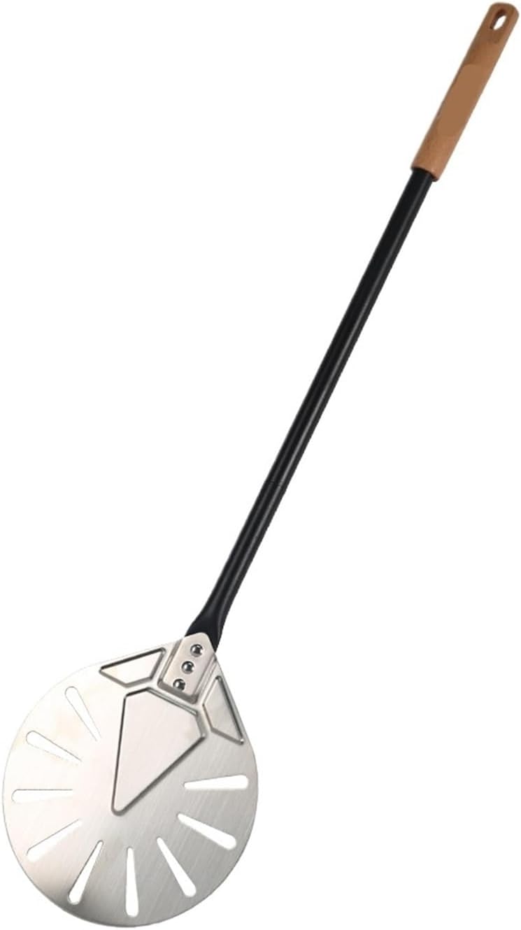 7/8/9 Inch Pizza Turning Peel Perforated Hard Anodized Shovel Almuinum Alloy Handle Paddle Accessories(8 inch SUS304)