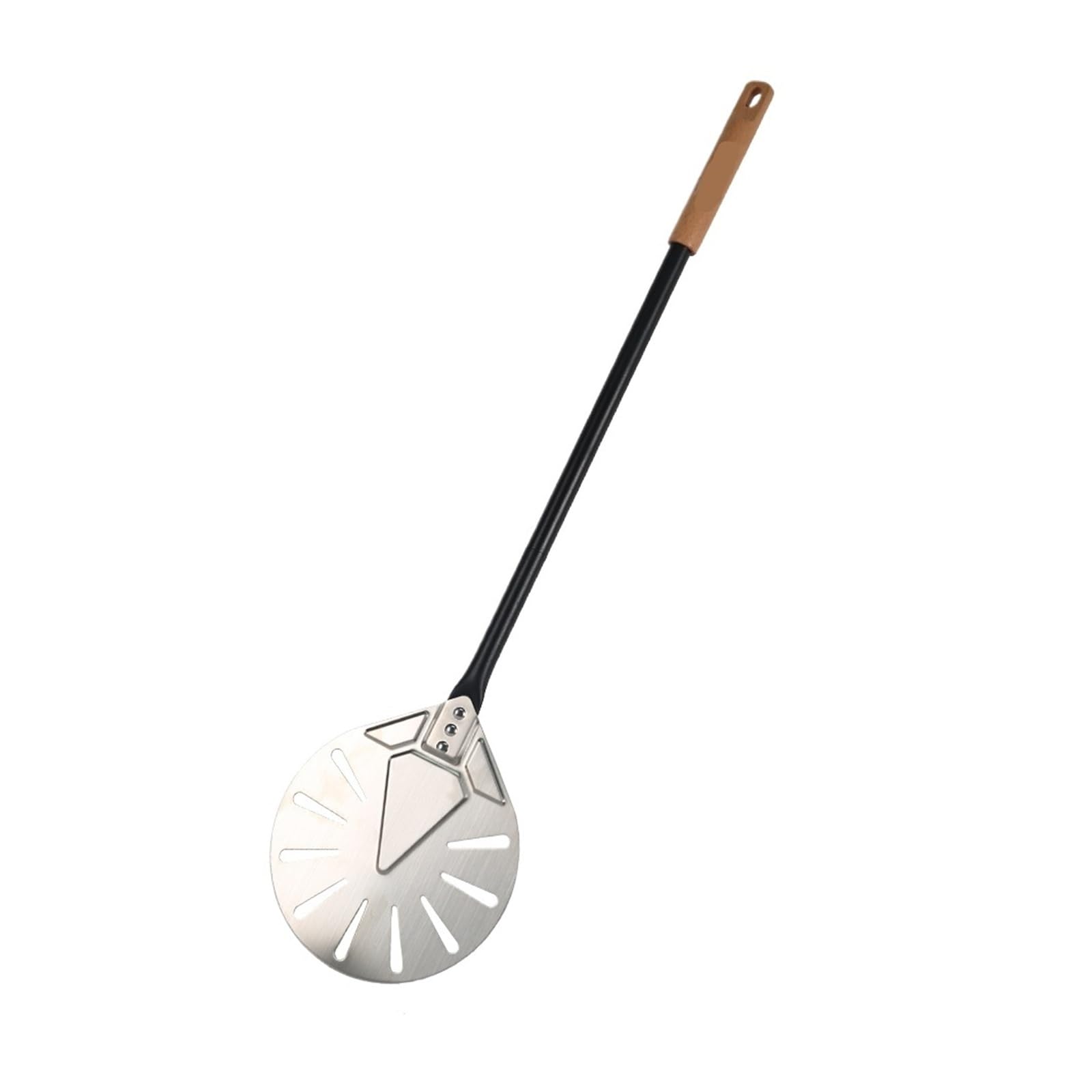 Generico Accessori For Pala Con Manico In Lega Di Alluminio Perforato Anodizzato Duro For Pizza Da 7/8/9 Pollici(8 inch SUS304)