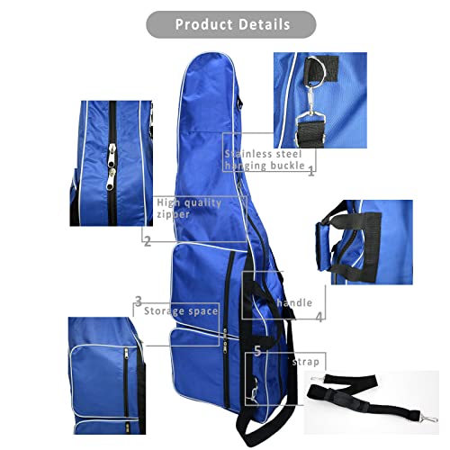 Threewot Fencing Bag For Equipment,Fencing Storage Bag For Mask Sword And Fencing Suit,Portable Fencing Sack With Handle And Shoulder Strap (Blue) #TOP5