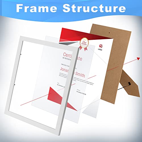 Hoteam 18 Pack Picture Frames Diploma Frames Degree Frame Wood Certificate Frame Award Document Frame Photo Frame Horizontal And Vertical Formats For Wall Or Tabletop Display (White, 8.5 X 11 Inch) #TOP3