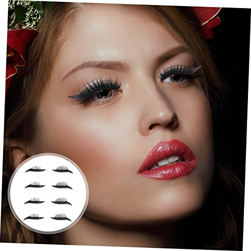 HONMEET 4 Pares De Adesivos Para Cílios Postiços Adesivos Para Cílios Com Glitter Decalques Para Cíl
