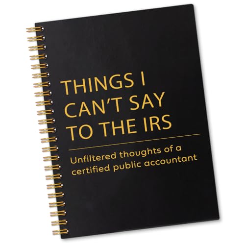 Sixrip Sarcastic CPA Notebook, 160 Pages, Retirement Gift