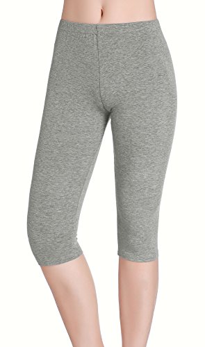 Image of CnlanRow Women Summer Short Leggings for Under Skirt 3 /4 Capri Cropped Shorts Yoga Pants
