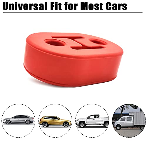 Exhaust Hanger, Universal Heavy Duty Rubber, Insulator Bracket Bushing Mount, Muffler Insulator Shock Absorbent Mount Bracket High-Density Muffler(Red) - Thumbnail 5