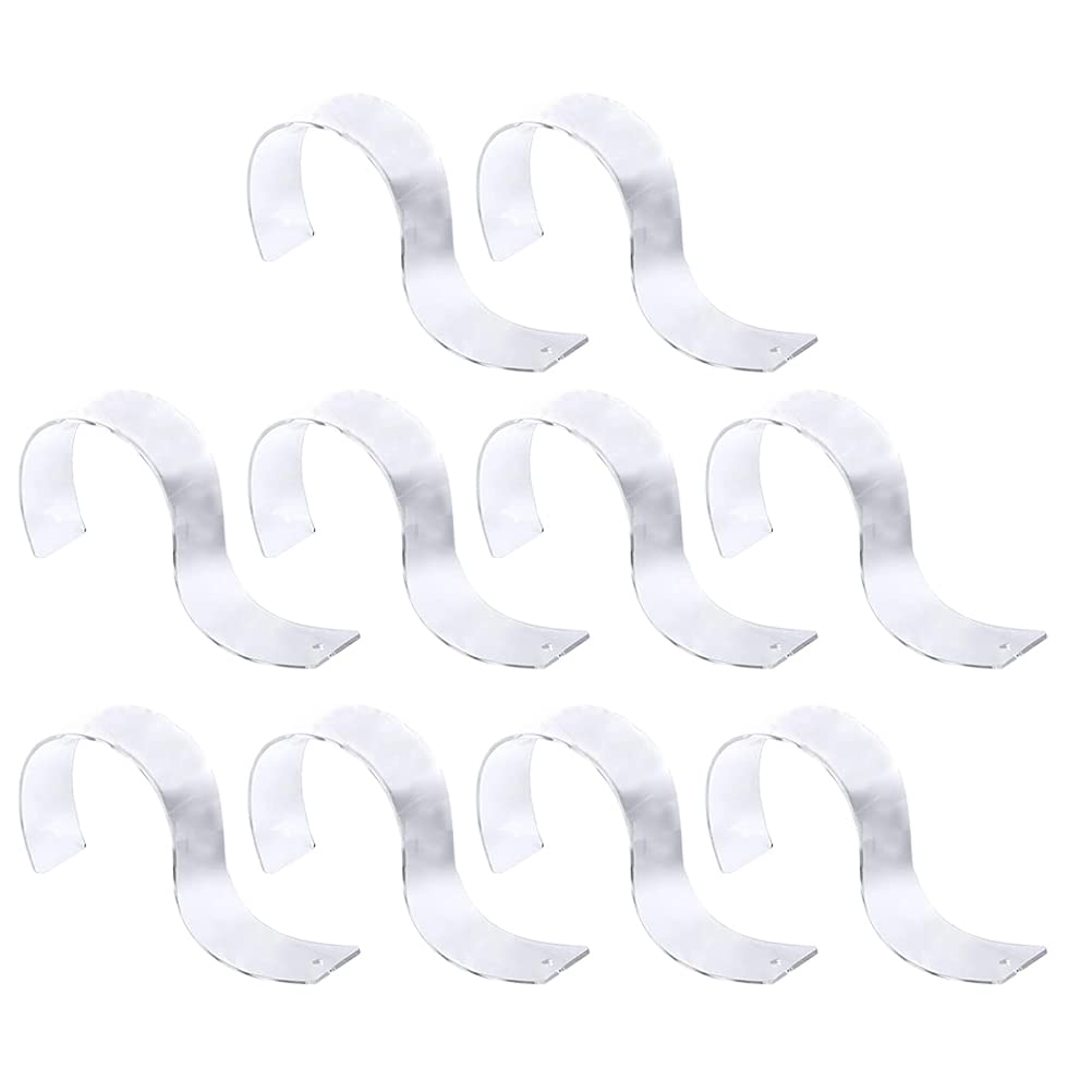 Garneck 10 Stück Acryl Gürtelständer S-förmig Transparenter Gürtelaufbewahrungsständer Für Zuhause Und Geschäft Zubehör Organizer