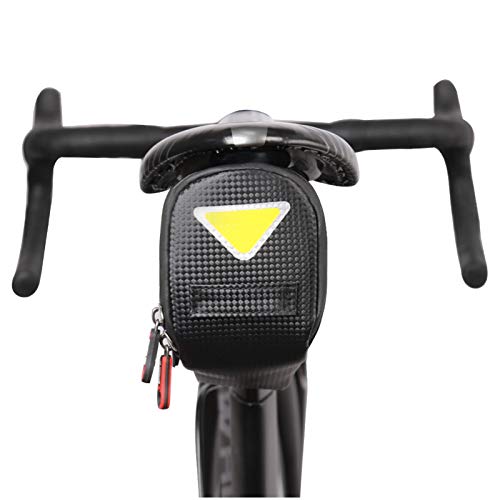 CamGo Bike Under Seat Pack Strap-on Bicycle Saddle Bag Waterproof Cycling Wedge Storage Bag Tools Pocket with Reflective Stripe - Thumbnail 7