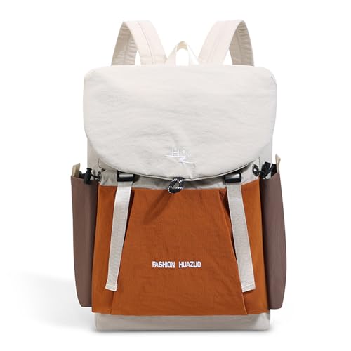 FANDARE Ultraligera Mochilas tipo casual Mochila con cordón Mochilas de marcha Mujeres Bolsas escolares Bolsos mochila Hombre Mochila de trabajo Urbana Mochila versátil Bolsos Mochila Viaje Blanco