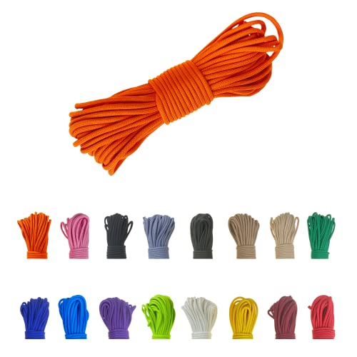 EdcX 4 mm Poli Paracord 550 (15, 30, 50, 100 y 300 m) - Tipo III, Cuerda 100% Nailon, Cuerda de 7 hebras, Cuerda de Nailon de 4 mm (Carrot, 50 m) Cover
