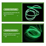 Parliky El Wire LED Neon Light 1 Meter Flexible Green Glow Strip with 3V Battery Box for Car Interior, Costume DIY, Dance Party and Ambient Lighting - Image 9