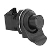 Jadeshay Push Button Latch Replacement for Boat Door, Glove Box & RV Cabinet, Left/Right Hand Compatible, ABS Lock with Stainless Steel Bracket (Replaces 93-304, Black)