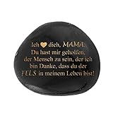 Gravierter Felsen als Muttertagsgeschenk – Du bist mein Felsen, Geschenk für Mama, Herzerwärmende Geburtstagsgeschenke für Mütter, Geschenke für Mütter, Andenken Mutter Geschenke von Sohn, Tochter