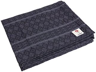Manduka Yoga Cotton Blanket - Yoga Prop and Accessory, Roll, Fold, Stack to Support, Made of Cotton, 68 inch (172cm), Thunder Grey
