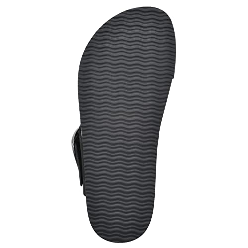 White Mountain Women's Harley Footbed Sandal, Black/Nubuk, 8 M #TOP6
