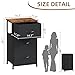Somdot Dresser for Bedroom with 3 Drawers, Storage Organizer Chest of Drawers with Removable Fabric Bins for Closet Bedside Living Room Laundry Entryway Hallway, Black Rustic Brown