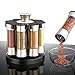 KitchenArt Spice Rack, Elite Auto-Measure Plastic Spice Carousel, 8 Spice Jars, Silver