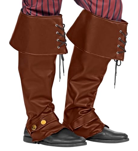 TrendandStylez Stiefelstulpen, braun in Einheitsgröße, Zubehör für Kostüme, Pirat, Musketier, Mittelalter