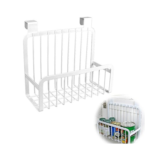 Acero al carbono para almacenaje cesta, organizador almacenamiento soporte, estantes de almacenamiento organizador para botella de aceite de cocina salsa vinagre, para colgar de la puerta –