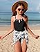 KANGKANG Girls Swimsuit, Teen Swimsuits for Girls 16-18 Quick Dry Cut Out One Piece Teen Bathing Suits with Tropical Print Cover Up Skirt Swimwear Set